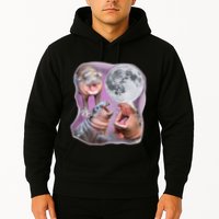 Moo Deng Three Moo Deng Moon Funny Hippo Hoodie