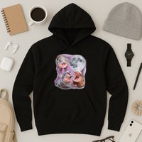 Moo Deng Three Moo Deng Moon Funny Hippo Hoodie