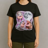 Moo Deng Three Moo Deng Moon Funny Hippo T-Shirt
