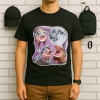 Moo Deng Three Moo Deng Moon Funny Hippo T-Shirt