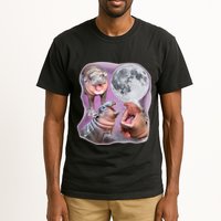 Moo Deng Three Moo Deng Moon Funny Hippo Tall T-Shirt