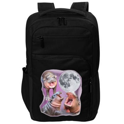 Moo Deng Three Moo Deng Moon Funny Hippo Impact Tech Backpack