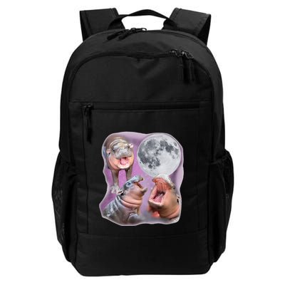 Moo Deng Three Moo Deng Moon Funny Hippo Backpack