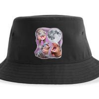 Moo Deng Three Moo Deng Moon Funny Hippo Sustainable Bucket Hat