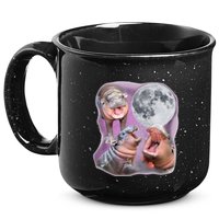 Moo Deng Three Moo Deng Moon Funny Hippo 15oz Campfire Ceramic Mug