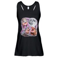 Moo Deng Three Moo Deng Moon Funny Hippo Ladies Essential Flowy Tank