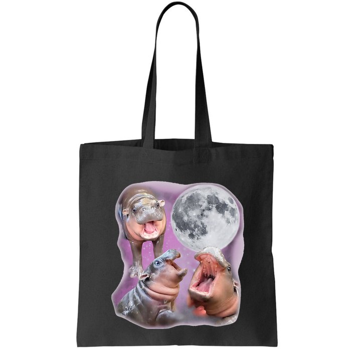 Moo Deng Three Moo Deng Moon Funny Hippo Bag