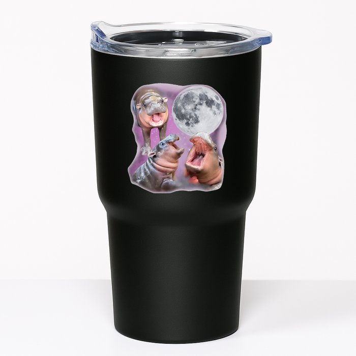 Moo Deng Three Moo Deng Moon Funny Hippo Tumbler