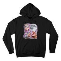 Moo Deng Three Moo Deng Moon Funny Hippo Tall Hoodie