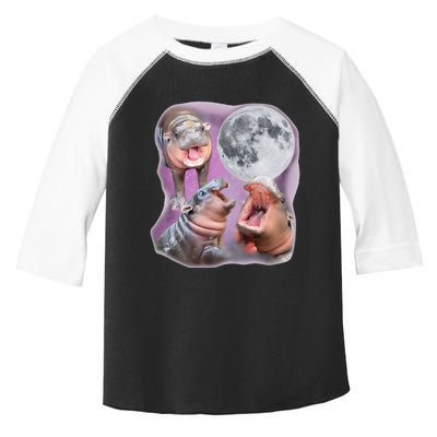 Moo Deng Three Moo Deng Moon Funny Hippo Toddler Fine Jersey T-Shirt