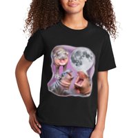 Moo Deng Three Moo Deng Moon Funny Hippo Kids T-Shirt