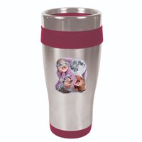 Moo Deng Three Moo Deng Moon Funny Hippo 16oz Travel Tumbler