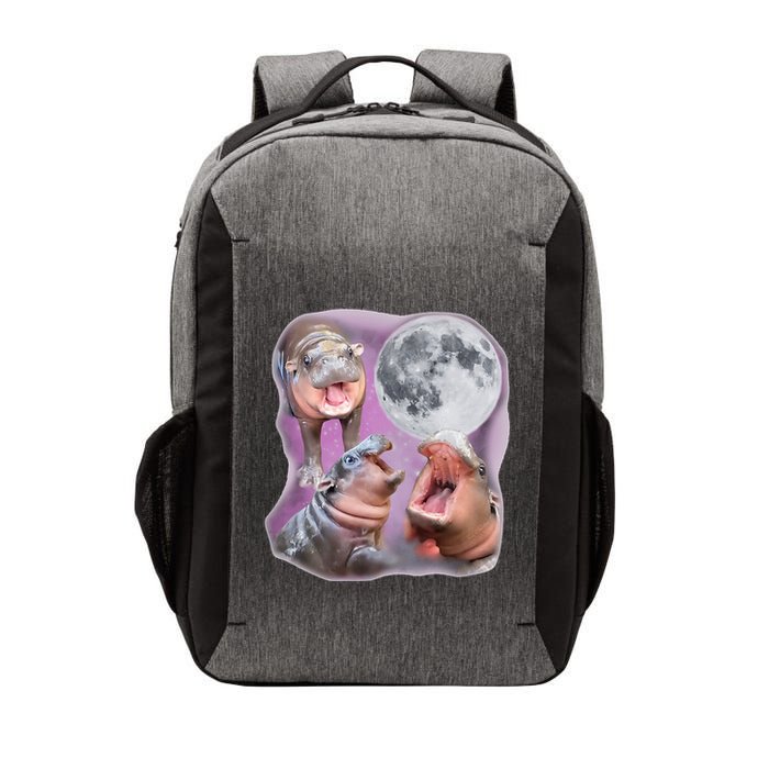 Moo Deng Three Moo Deng Moon Funny Hippo Vector Backpack