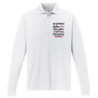 Mother Daughter Trip In Progress Vacation Family Travel Performance Long Sleeve Polo