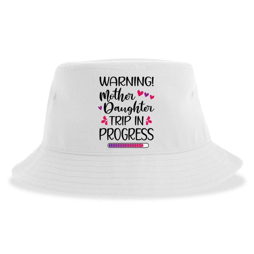 Mother Daughter Trip In Progress Vacation Family Travel Sustainable Bucket Hat