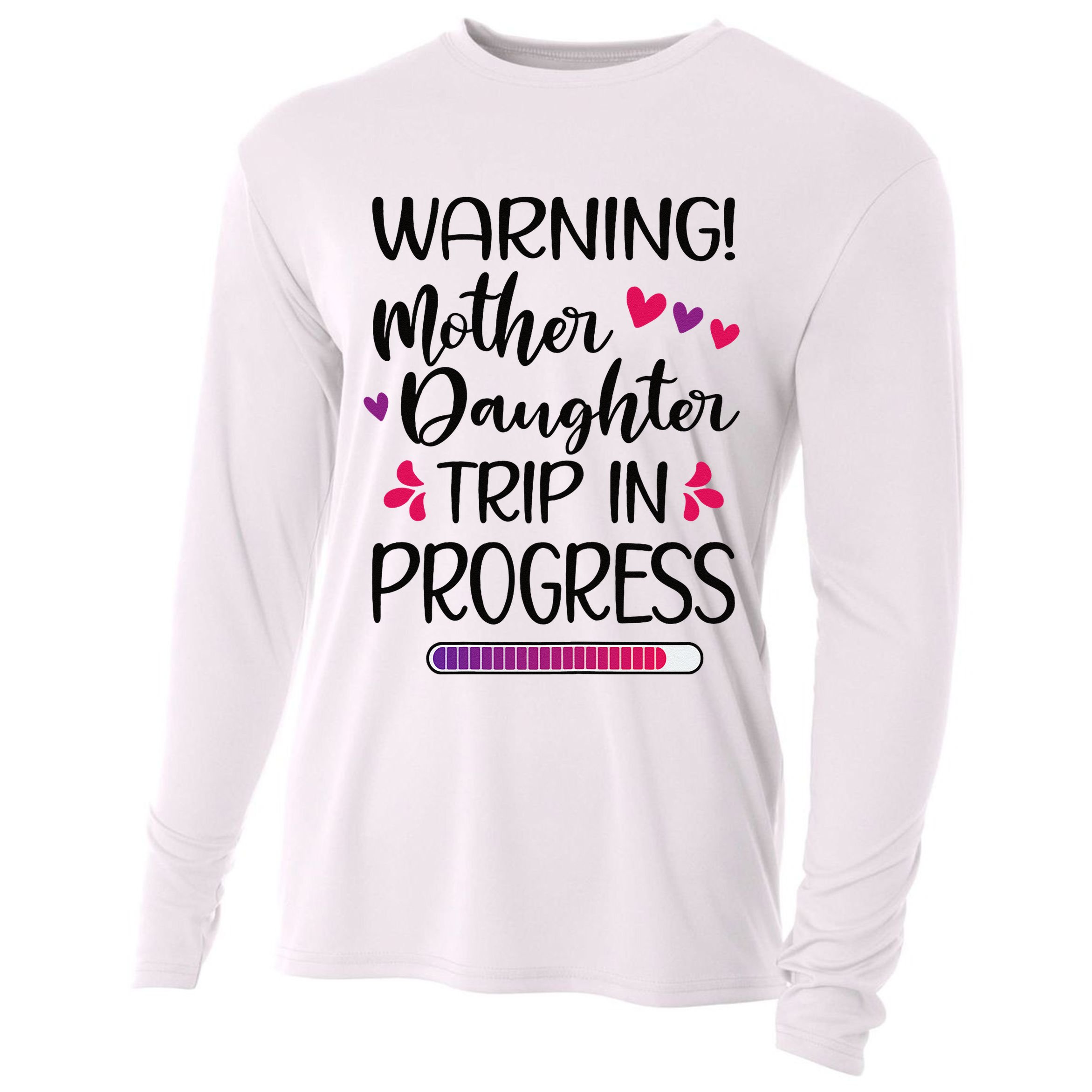 Mother Daughter Trip In Progress Vacation Family Travel Cooling Performance Long Sleeve Crew