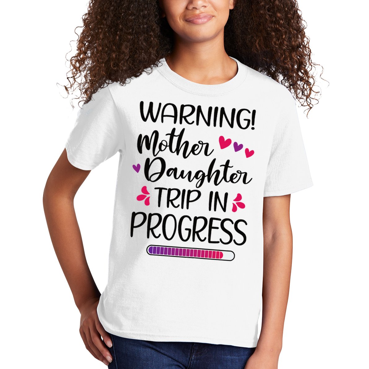 Mother Daughter Trip In Progress Vacation Family Travel Kids T-Shirt