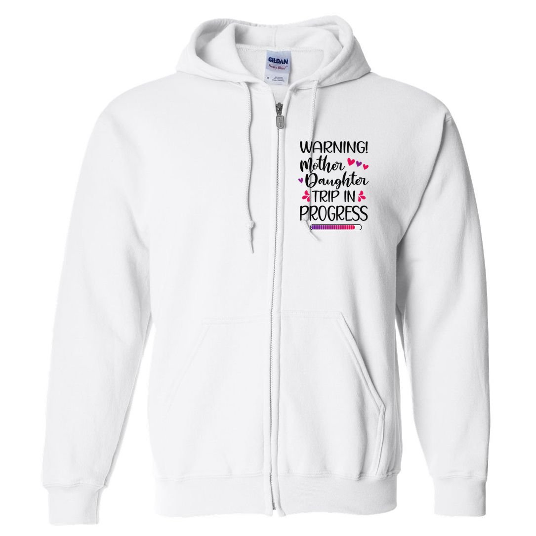 Mother Daughter Trip In Progress Vacation Family Travel Full Zip Hoodie