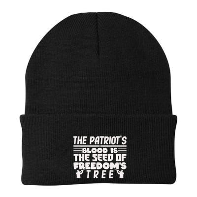 Memorial Day The Patriot's Blood Is The Seed Of Freedom's Tree Gift Beanie