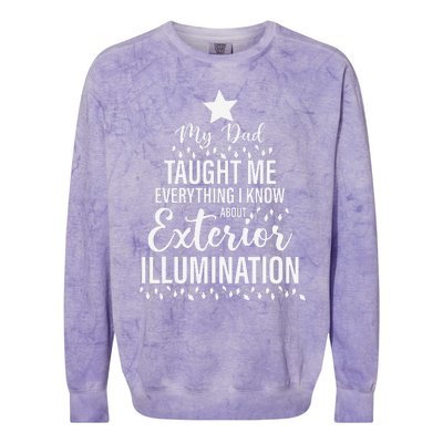 My Dad Taught Me Everything About Exterior Illumination Colorblast Crewneck Sweatshirt