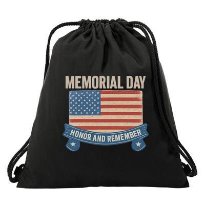 Memorial Day Tribute Drawstring Bag