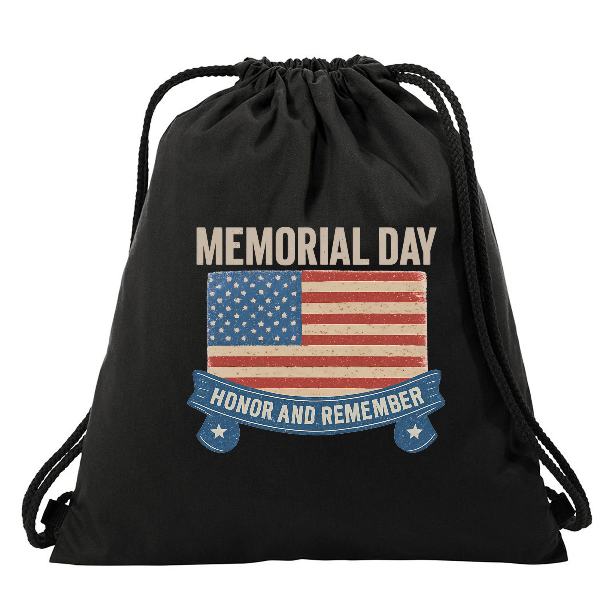 Memorial Day Tribute Drawstring Bag