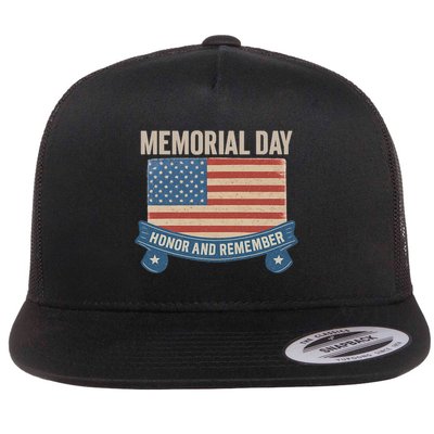 Memorial Day Tribute Flat Bill Trucker Hat