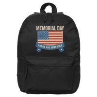 Memorial Day Tribute 16 in Basic Backpack