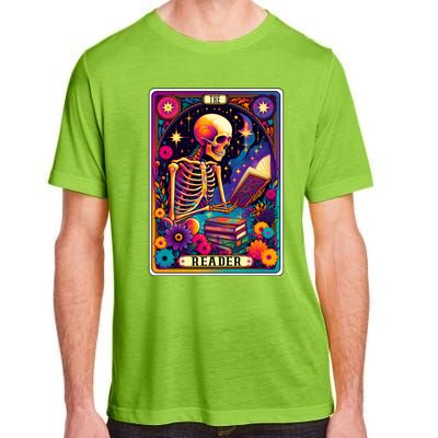 MotherS Day Teacher The Reader Tarot Card Skeleton Gift Adult ChromaSoft Performance T-Shirt