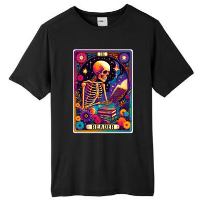 MotherS Day Teacher The Reader Tarot Card Skeleton Gift Tall Fusion ChromaSoft Performance T-Shirt