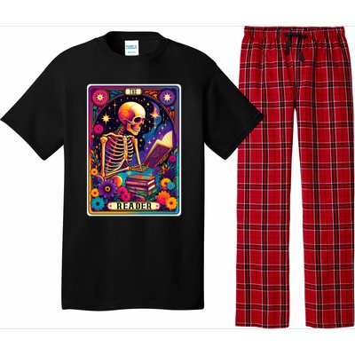 MotherS Day Teacher The Reader Tarot Card Skeleton Gift Pajama Set