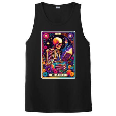 MotherS Day Teacher The Reader Tarot Card Skeleton Gift PosiCharge Competitor Tank