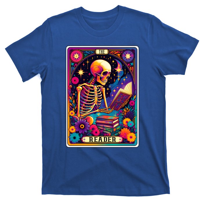 MotherS Day Teacher The Reader Tarot Card Skeleton Gift T-Shirt