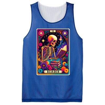 MotherS Day Teacher The Reader Tarot Card Skeleton Gift Mesh Reversible Basketball Jersey Tank