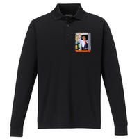 Maga Donalds Trump Serving French Fries Funny Trump Works Drive Thru Gift Performance Long Sleeve Polo