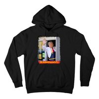 Maga Donalds Trump Serving French Fries Funny Trump Works Drive Thru Gift Hoodie