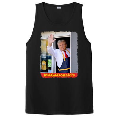 Maga Donalds Trump Serving French Fries Funny Trump Works Drive Thru Gift PosiCharge Competitor Tank