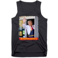 Maga Donalds Trump Serving French Fries Funny Trump Works Drive Thru Gift Tank Top