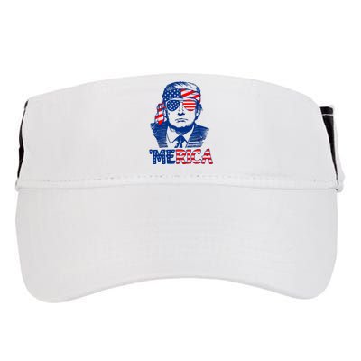 Merica Donald Trump 4th Of July Patristic American Flag Adult Drive Performance Visor