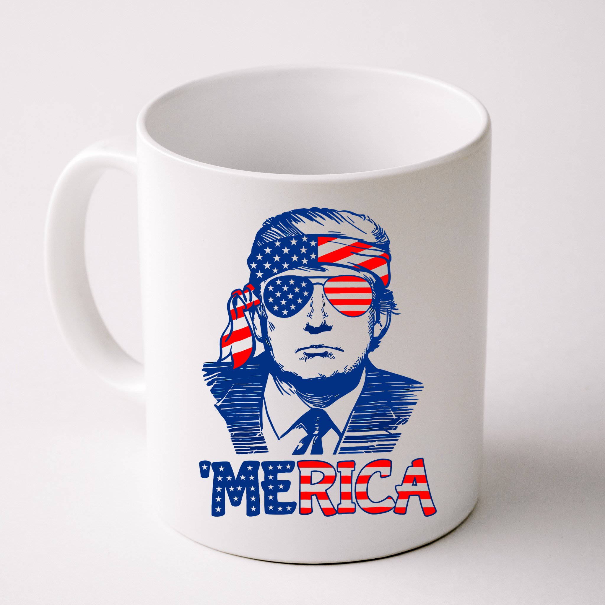 Merica Donald Trump 4th Of July Patristic American Flag Mug