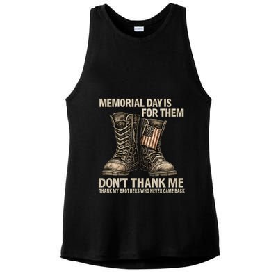 Memorial Day Tribute Ladies PosiCharge Tri-Blend Wicking Tank