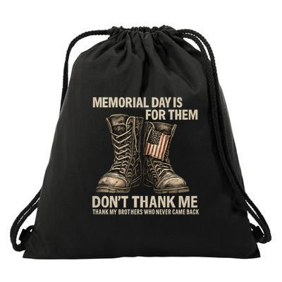Memorial Day Tribute Drawstring Bag