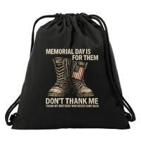 Memorial Day Tribute Drawstring Bag