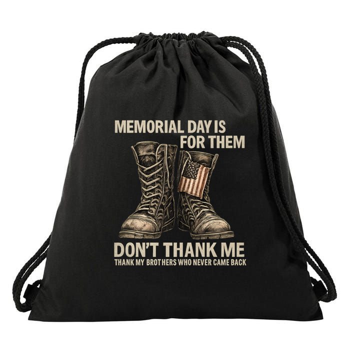 Memorial Day Tribute Drawstring Bag