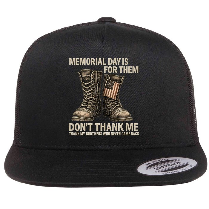 Memorial Day Tribute Flat Bill Trucker Hat