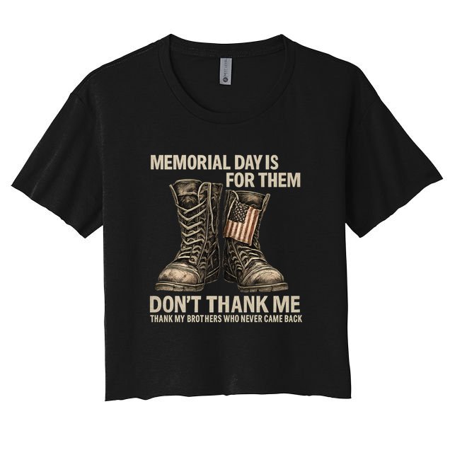 Memorial Day Tribute Women's Crop Top Tee