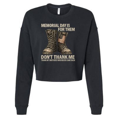 Memorial Day Tribute Cropped Pullover Crew