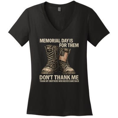 Memorial Day Tribute Women's V-Neck T-Shirt