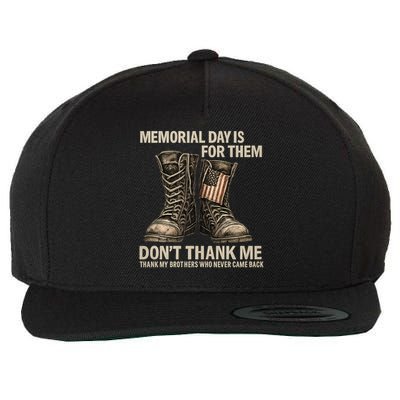 Memorial Day Tribute Wool Snapback Cap
