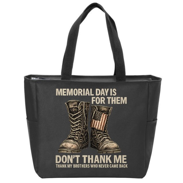 Memorial Day Tribute Zip Tote Bag